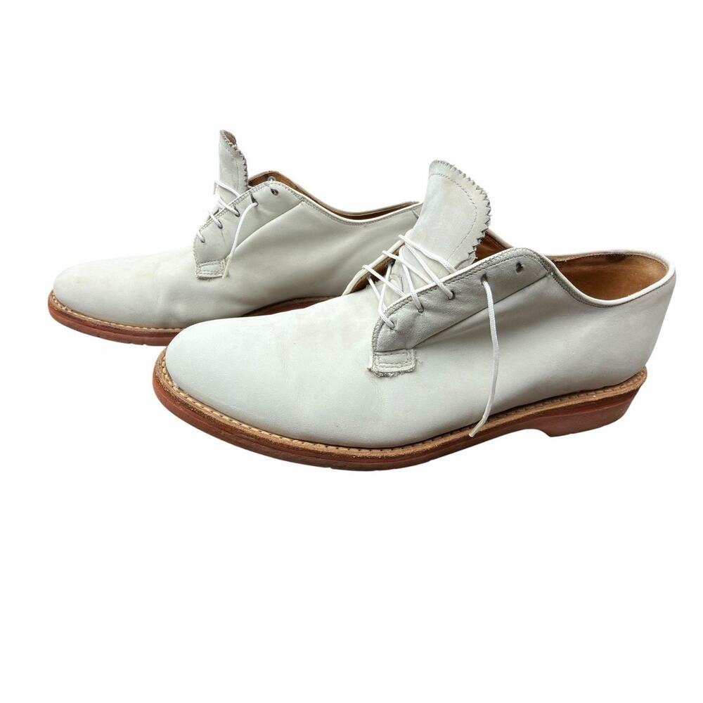 Warrior Ltd White Leather Derby Shoes Vibram USA Made Men’s 11 Custom Grade - Picture 15 of 16